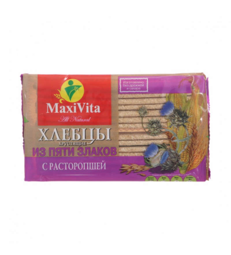 Хлебцы хрустящие "MaxiVita" из пяти злаков с расторопшей