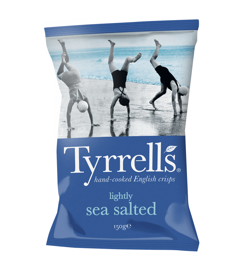 Чипсы картофельные "Tyrrells" с морской солью слабосоленые