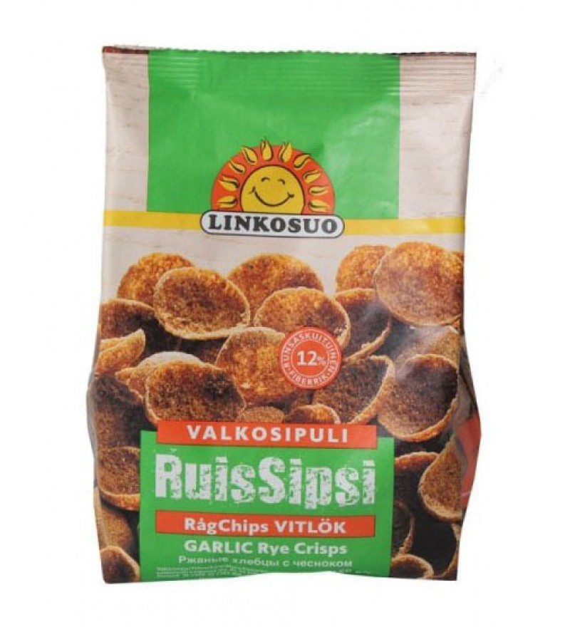 Хлебцы ржаные хрустящие "LINKOSUO" со вкусом чеснока